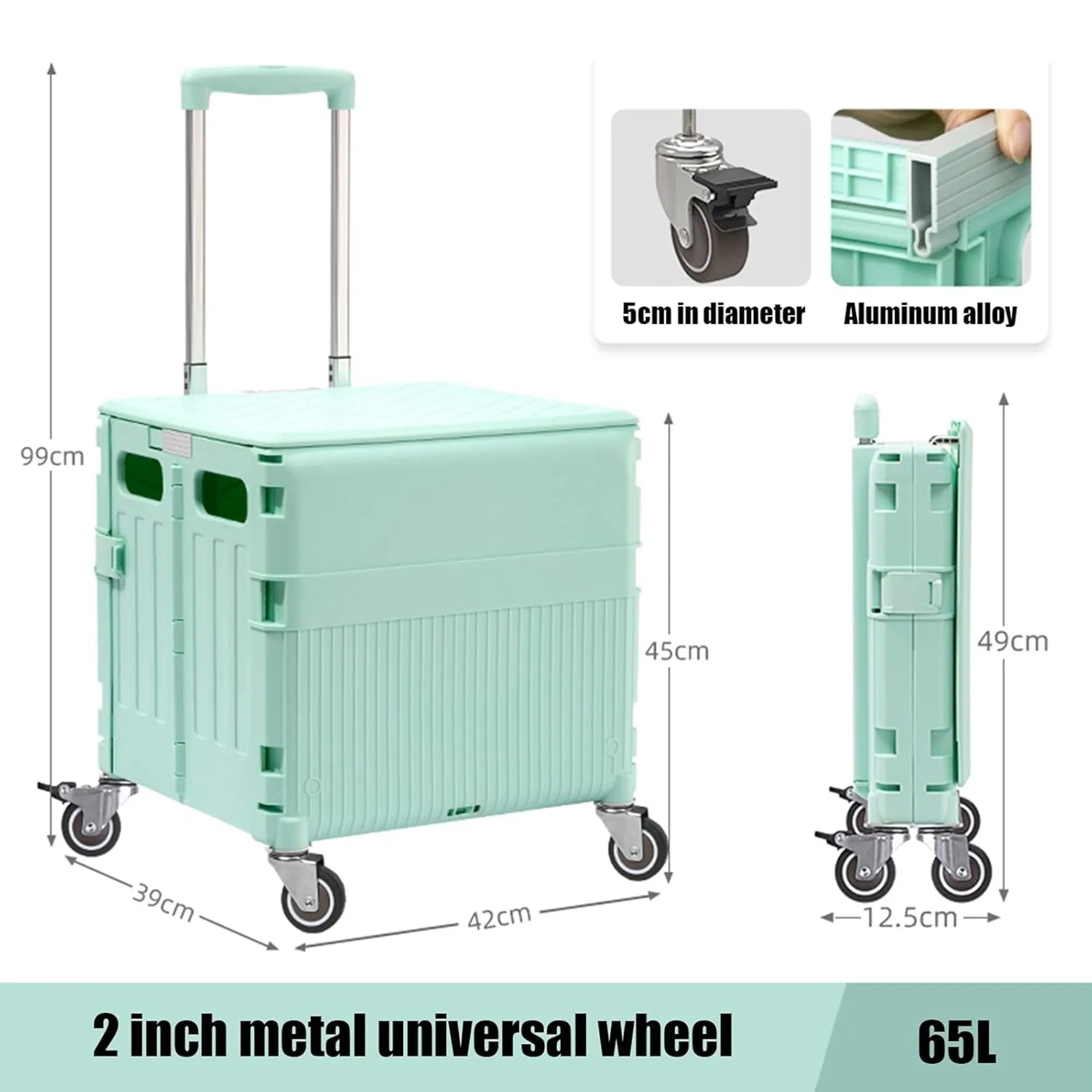 Multifunctional Grocery Shopping Supermarket Folding Trolley Cart