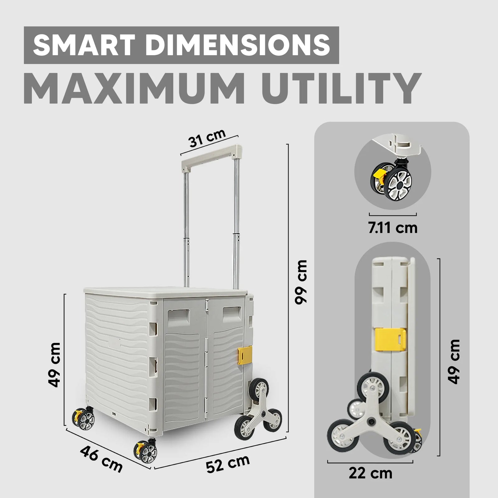 Premium Upgraded Foldable Trolley Cart