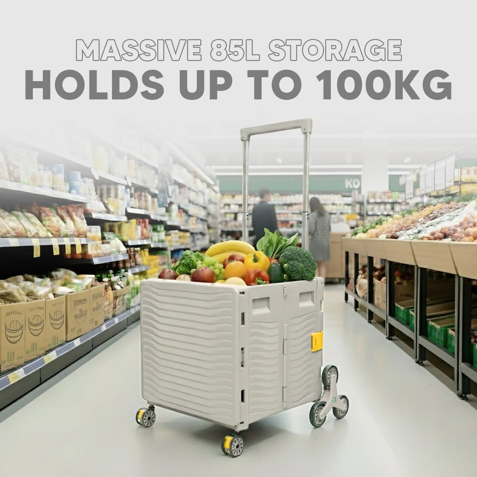 Premium Upgraded Foldable Trolley Cart