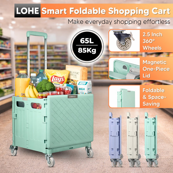Multifunctional Grocery Shopping Supermarket Folding Trolley Cart