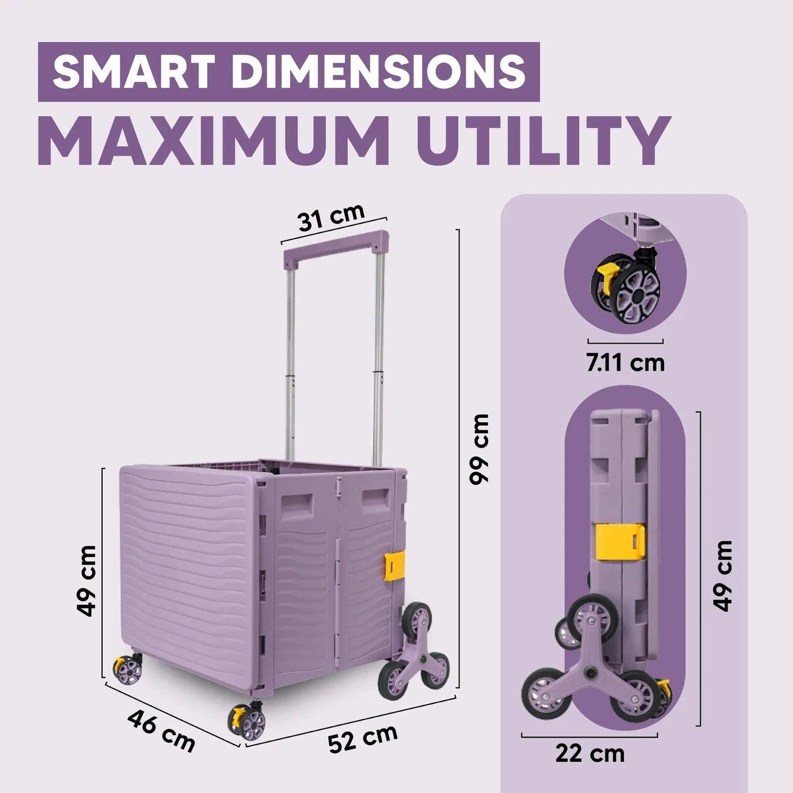 Premium Upgraded Foldable Trolley Cart