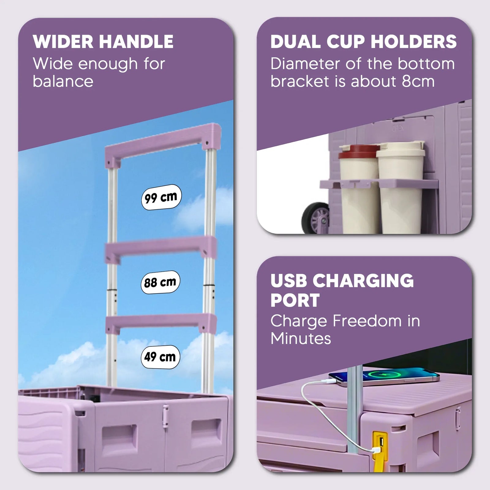 Premium Upgraded Foldable Trolley Cart