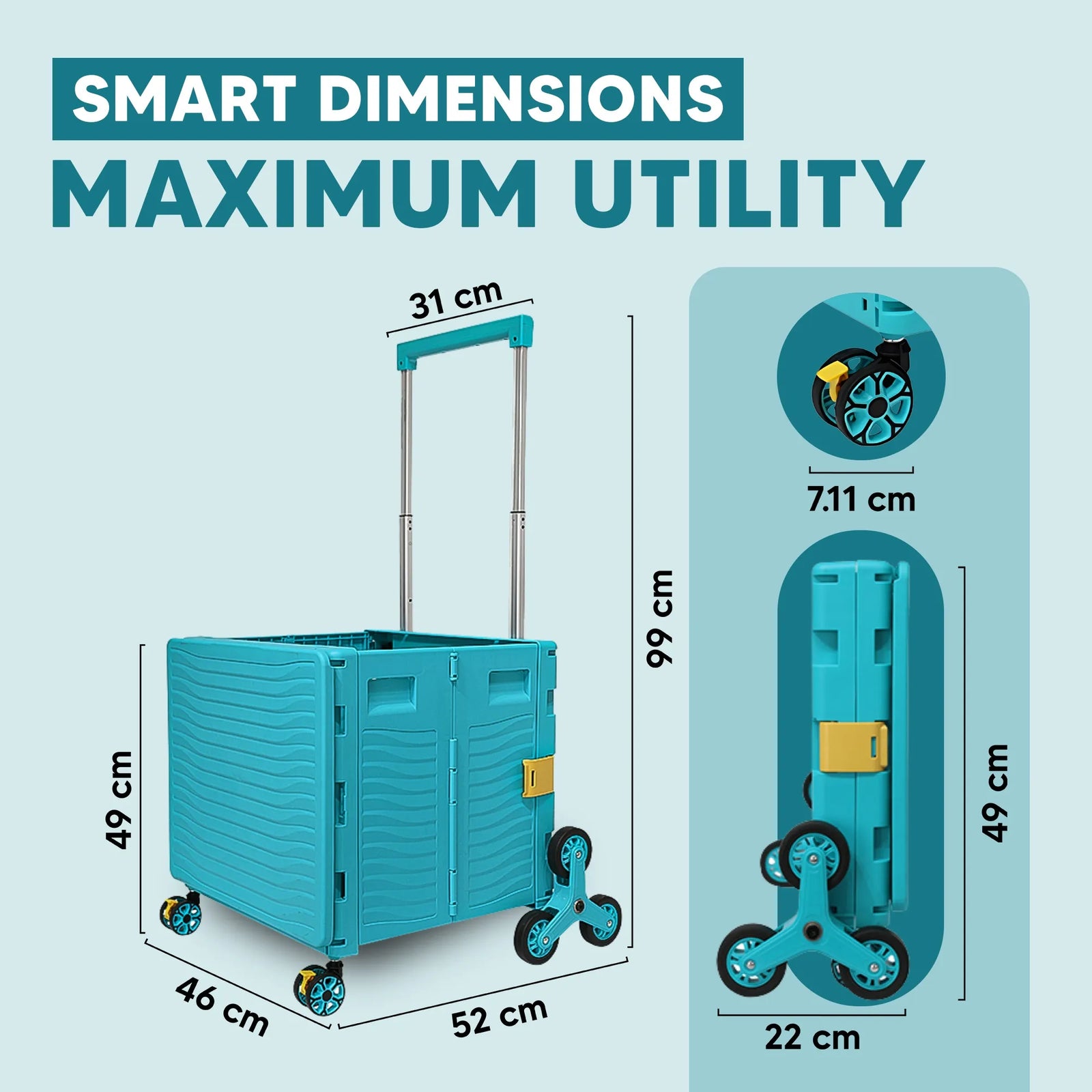 Premium Upgraded Foldable Trolley Cart