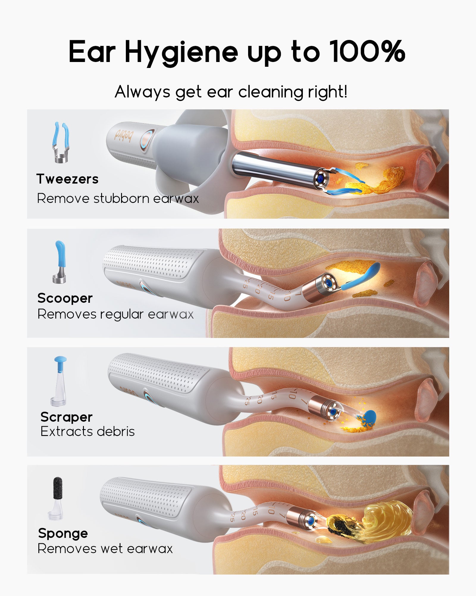 Bebird Earsight Plus Earwax Removal Tool Kit with HD Camera