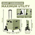 75L Folding Cart with 8 Swivel Wheels dimensions