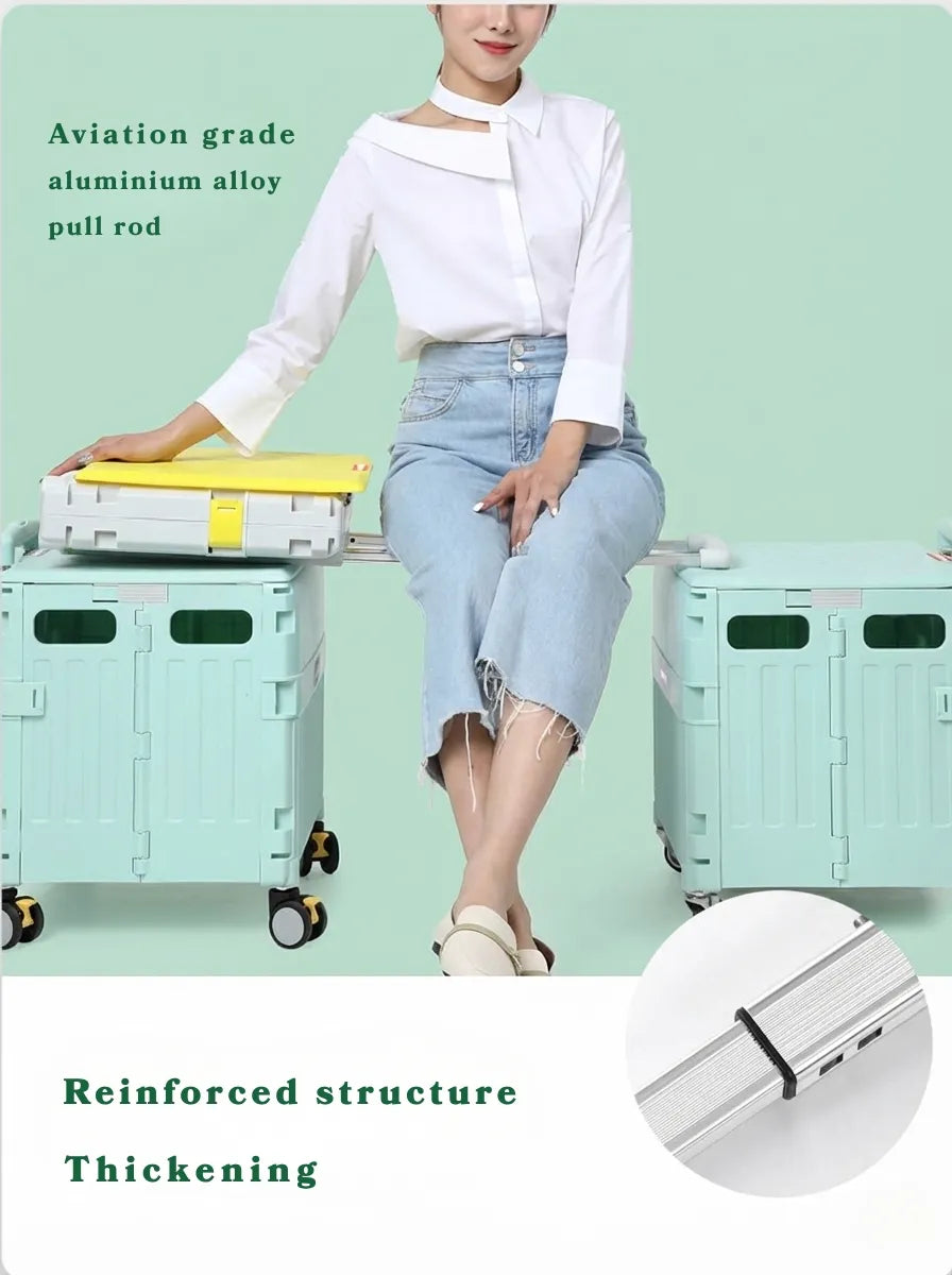 Multifunctional Grocery Shopping Supermarket Folding Trolley Cart