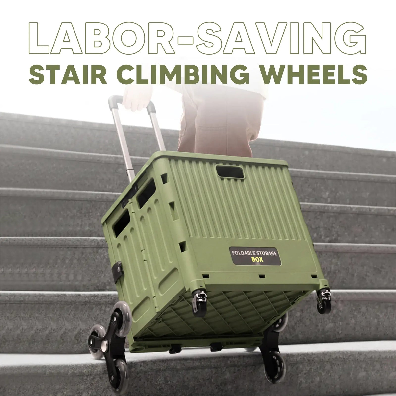 Super Strong Foldable Rolling Cart-Lightweight Collapsible Folding Trolley