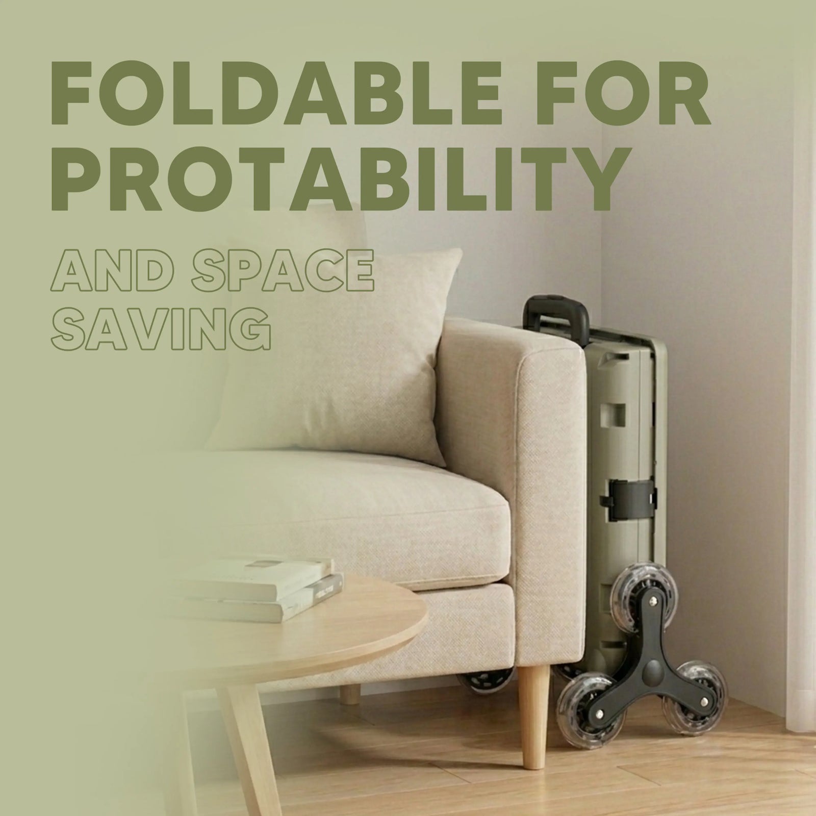 Super Strong Foldable Rolling Cart with Climbing Wheel | Lightweight Collapsible Trolley