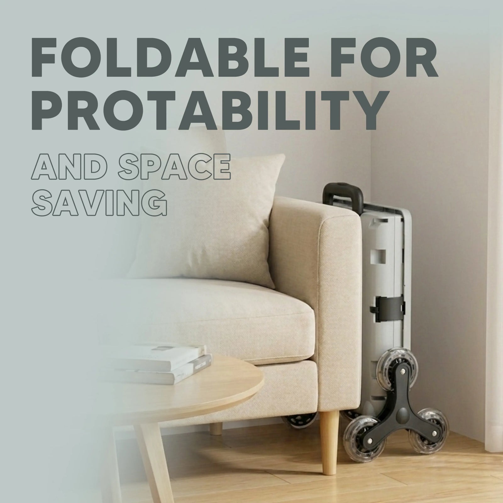 Super Strong Foldable Rolling Cart with Climbing Wheel | Lightweight Collapsible Trolley
