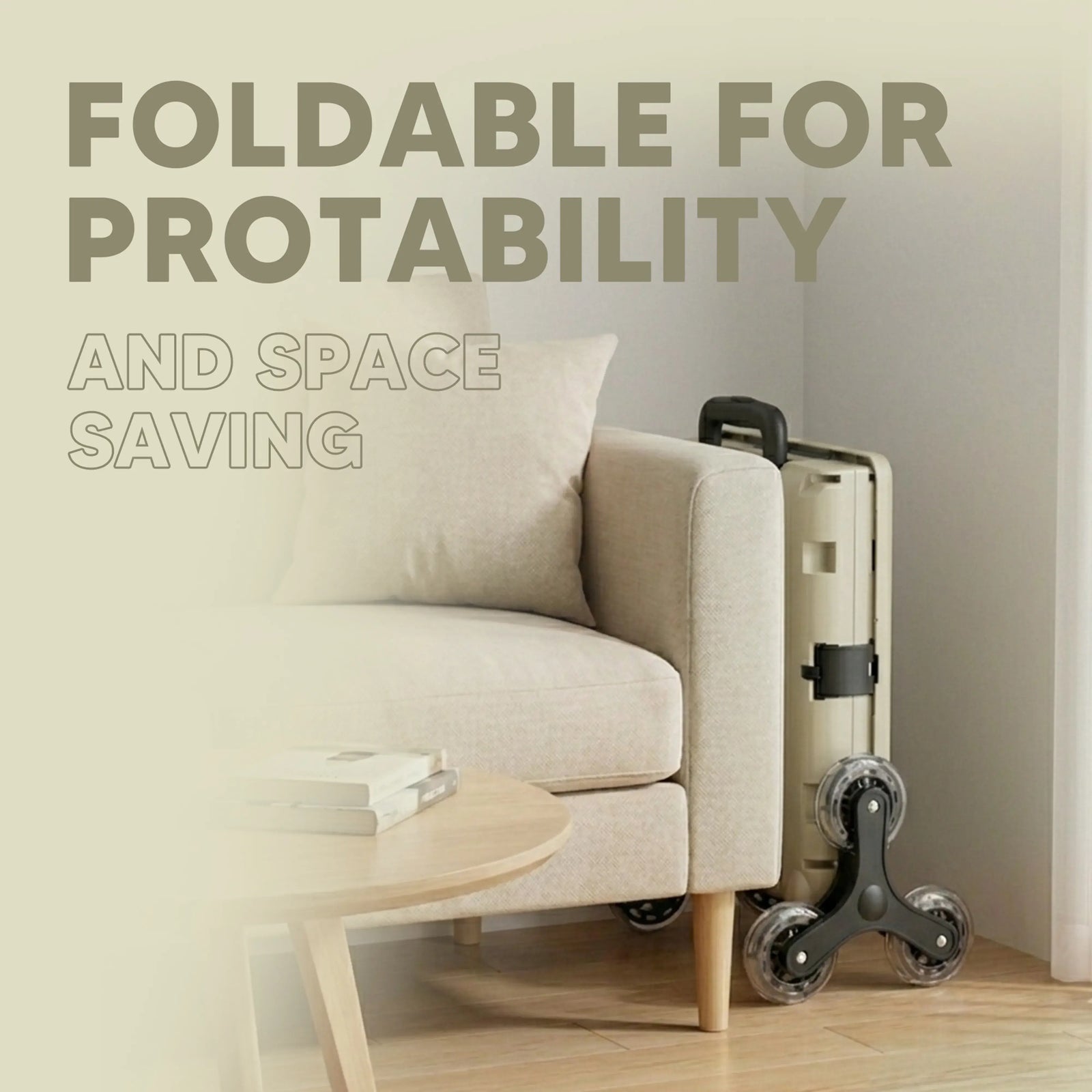 Super Strong Foldable Rolling Cart with Climbing Wheel | Lightweight Collapsible Trolley